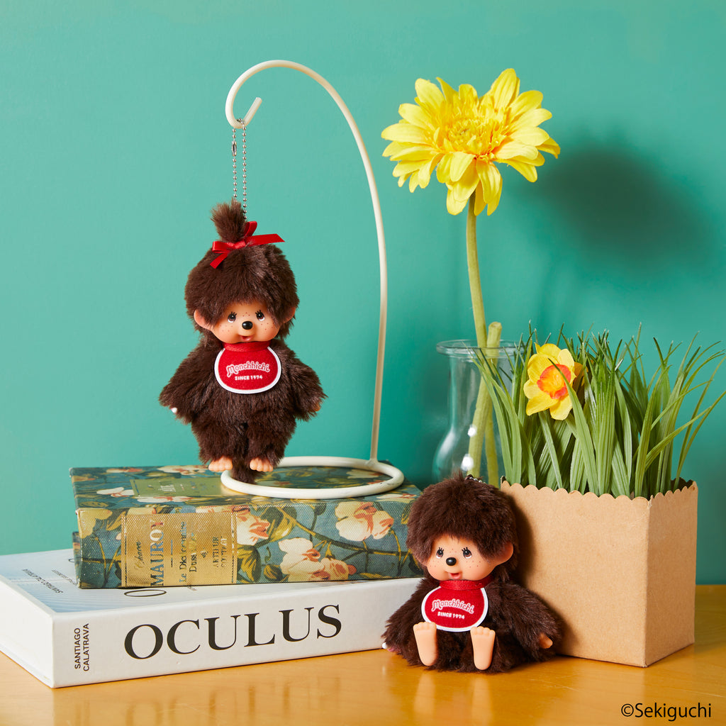 Monchhichi Niña Bebé Clásico Llavero Japón – Peluche Original Kawaii Coleccionable