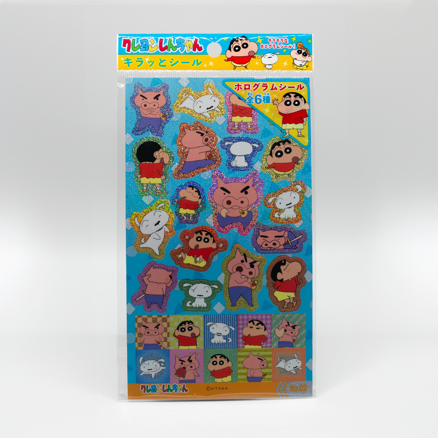 SHIN-CHAN SET STICKERS Characters Hologram 02