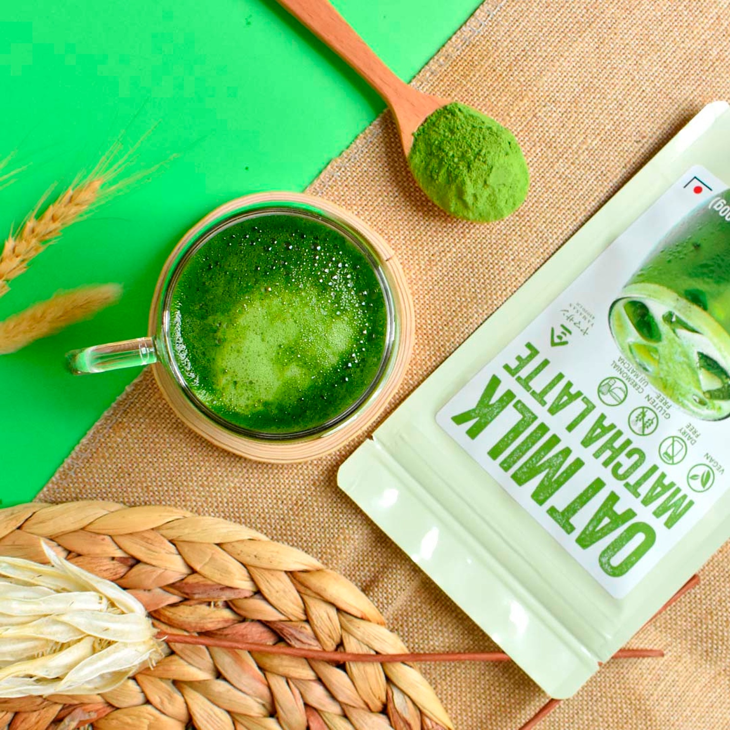 KYOTO YAMASAN Oat Milk Matcha Latte Uji Matcha Grado Ceremonial 100g