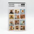 SET STICKERS Masking Square Bear