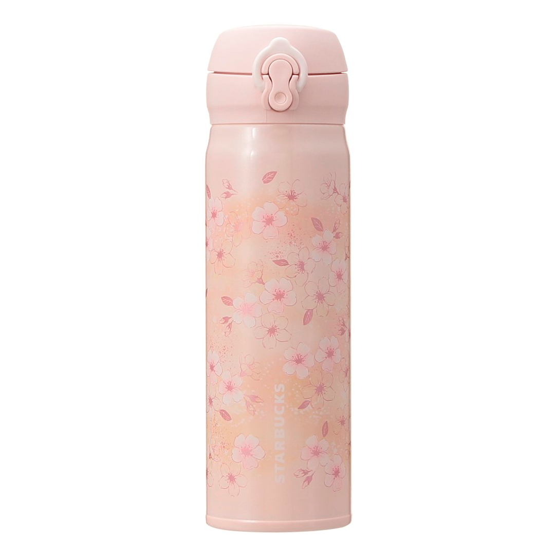 STARBUCKS SAKURA2026 Handy Stainless Steel Bottle Pink Beige 500ml