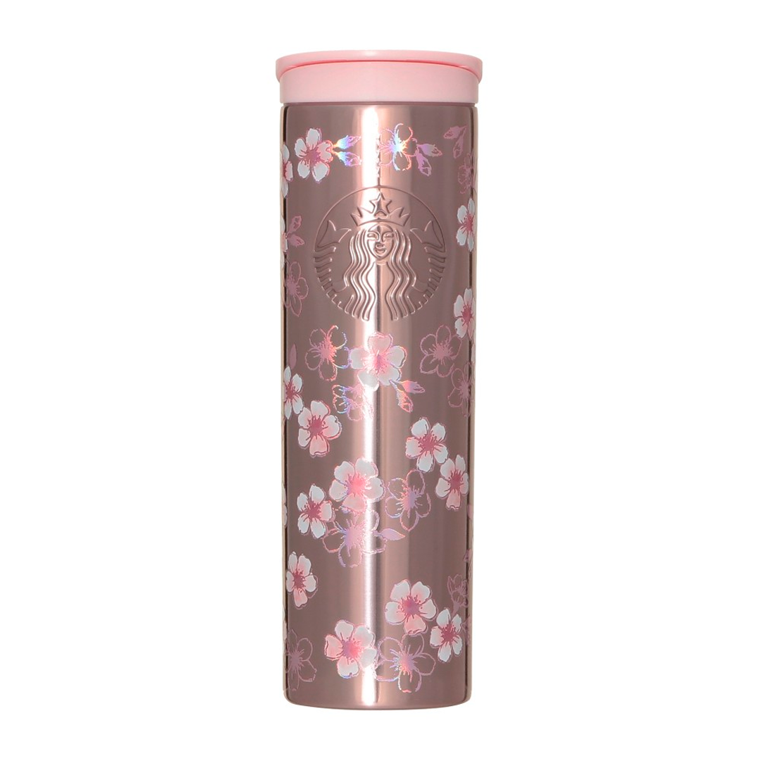 STARBUCKS SAKURA2026 Stainless Steel Bottle, Metallic Light Pink, 473ml