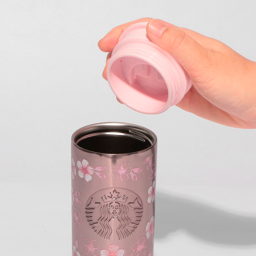 STARBUCKS SAKURA2026 Stainless Steel Bottle, Metallic Light Pink, 473ml