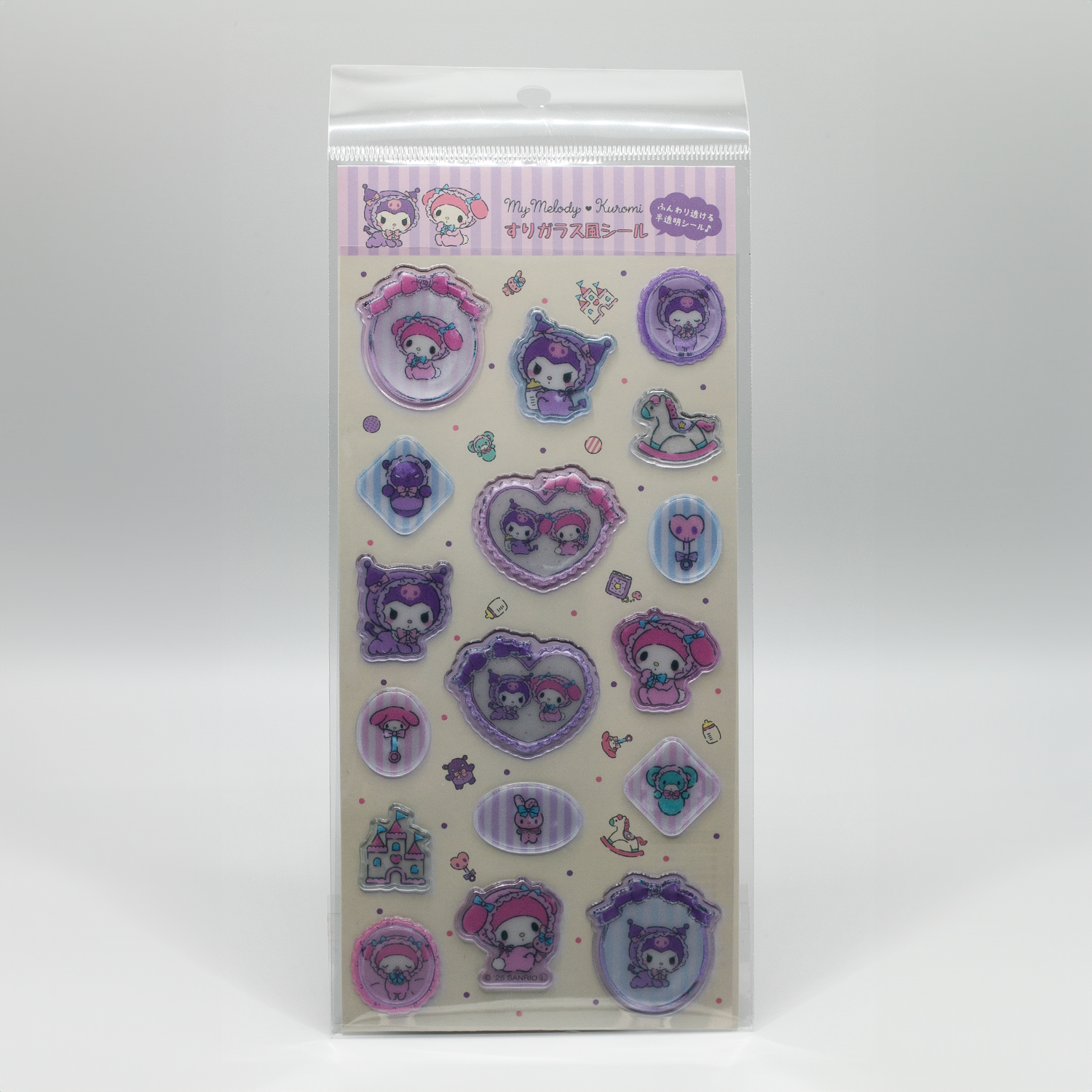 SANRIO SET STICKERS Characters Frosted Glass Stickers Lolita Baby