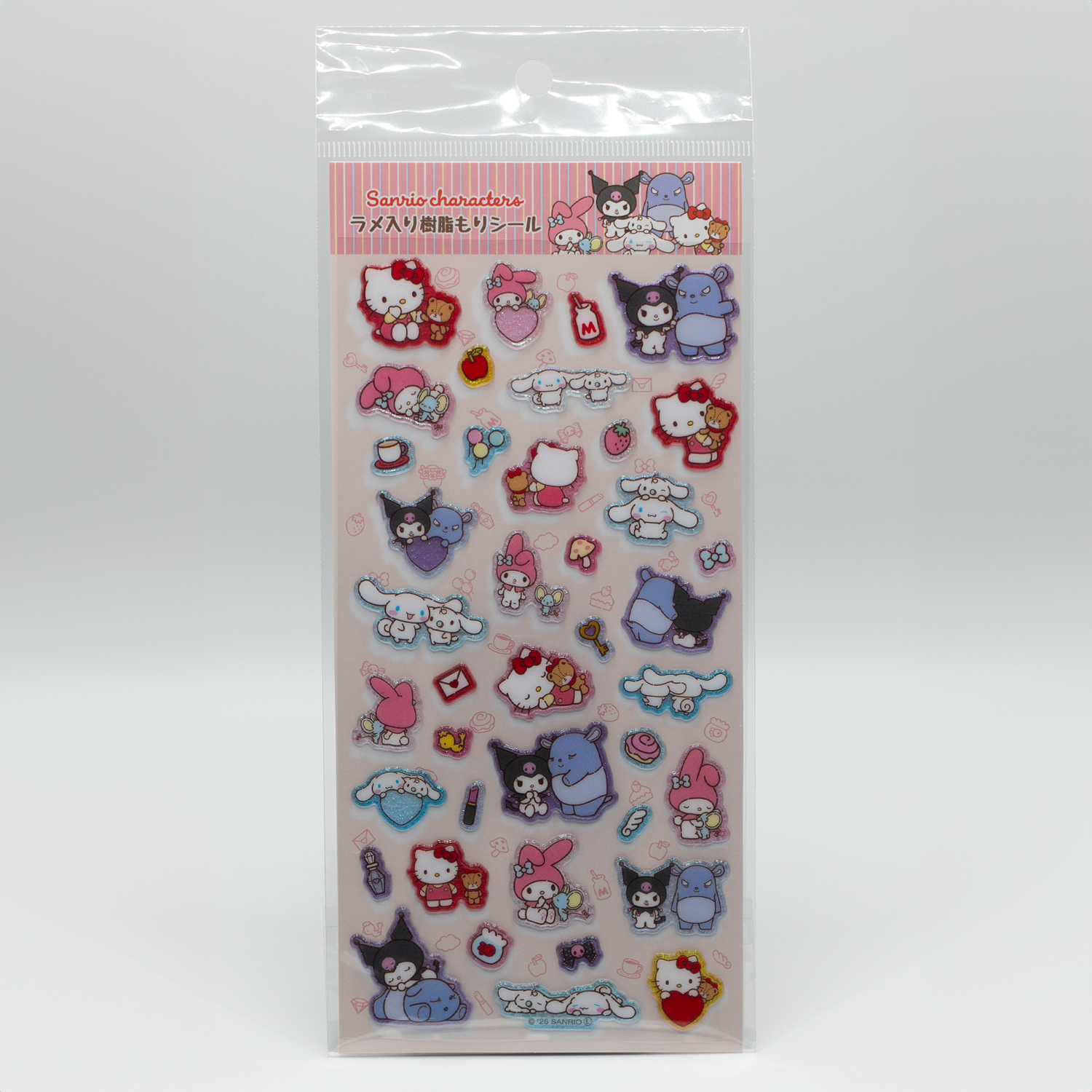 SANRIO SET STICKERS Characters Glittery Resin Stickers
